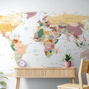 SELF ADHESIVE WALLPAPER MAP WITH NAMES - WALLPAPERS - 🔥 TOTAL SALE 🔥
