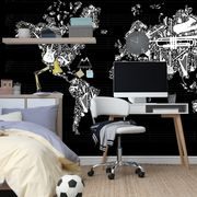 WALLPAPER MUSICAL WORLD MAP - WALLPAPERS MAPS - WALLPAPERS