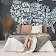 SELF ADHESIVE WALLPAPER MODERN MAP OF THE USA - SELF-ADHESIVE WALLPAPERS - WALLPAPERS