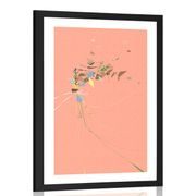 Poster with passepartout simple beauty plant
