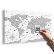 TABLOU PE PLUTĂ ALB-NEGRU HARTA - TABLOURI PE PLUTĂ - TABLOURI