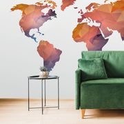 WALLPAPER MAP OF THE WORLD IN SHADES OF ORANGE - WALLPAPERS MAPS - WALLPAPERS