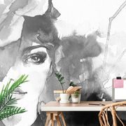 TAPETA ČERNOBÍLÝ PORTRÉT ŽENY - TAPETY - TOTÁLNÍ VÝPRODEJ 🔥