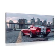 WANDBILD MUSTANG MIT PANORAMA VON NEW YORK - DOVIDO CHALLENGE - BILDER