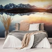SELF ADHESIVE WALL MURAL DAZZLING SUNSET OVER A MOUNTAIN LAKE - SELF-ADHESIVE WALLPAPERS - WALLPAPERS