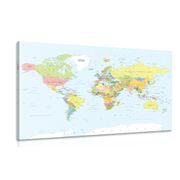 CANVAS PRINT CLASSIC MAP - PICTURES OF MAPS - PICTURES