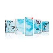 5-PIECE CANVAS PRINT PAINTING OF THE JAPANESE SKY - PICTURES OF NATURE AND LANDSCAPE - PICTURES