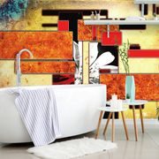 SELF ADHESIVE WALLPAPER FLORAL ABSTRACTION - SELF-ADHESIVE WALLPAPERS - WALLPAPERS