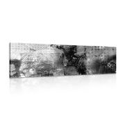 Canvas print modern media painting in black and white