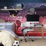 CARTA DA PARATI AUTOADESIVA – MAPPA DEL MONDO CON SFONDO INTERESSANTE - CARTA DA PARATI AUTOADESIVE - CARTA DA PARATI