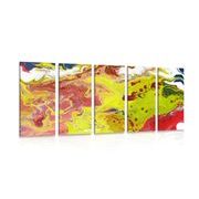 5-piece Canvas print acrylic abstraction