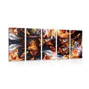 5-piece Canvas print art in an abstract design