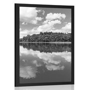 POSTER NATUR IM SOMMER IN SCHWARZ-WEISS - SCHWARZ-WEISS - POSTER