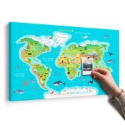 TABLOU PE PLUTĂ HARTA LUMII GEOGRAFICĂ PENTRU COPII - TABLOURI PE PLUTĂ - TABLOURI