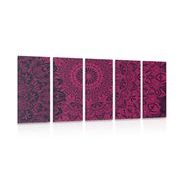 5-PIECE CANVAS PRINT STYLISH MANDALA - PICTURES FENG SHUI - PICTURES