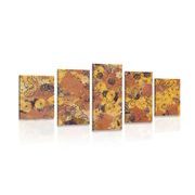 5-PIECE CANVAS PRINT ABSTRACTION INSPIRED BY G. KLIMT - ABSTRACT PICTURES - PICTURES