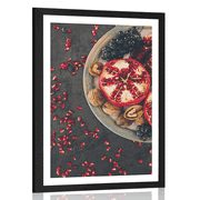 POSTER WITH MOUNT MIXTURE WITH POMEGRANATE - WITH A KITCHEN MOTIF - POSTERS