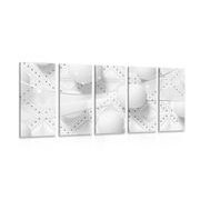 5-piece Canvas print luxury in black and white