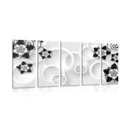 5-piece Canvas print jewelry in black and white