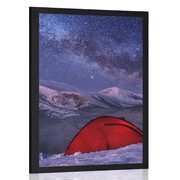 AFFICHE TENTE SOUS LE CIEL NOCTURNE - NATURE - AFFICHES