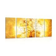 5-TEILIGES WANDBILD BAUM DES LEBENS - BILDER MIT FENG SHUI-MOTIVEN - BILDER