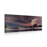 CANVAS PRINT FUTURISTIC PLANET - PICTURES OF SPACE AND STARS - PICTURES