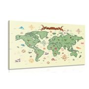 Tablou harta lumii originală