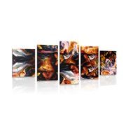 5-piece Canvas print art in an abstract design