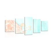 5-PIECE CANVAS PRINT SEA ABSTRACTION - ABSTRACT PICTURES - PICTURES