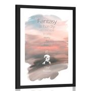 POSTER CON PASSEPARTOUT FRASE SUL FANTASY - LLOYD ALEXANDER - MOTIVI DALLA NOSTRA OFFICINA - POSTER