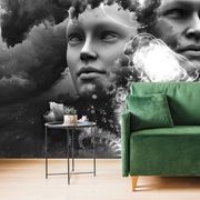 SELF ADHESIVE WALLPAPER VIRTUAL MIND IN BLACK AND WHITE - SELF-ADHESIVE WALLPAPERS - WALLPAPERS