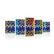 5-piece Canvas print beautiful pattern in colors