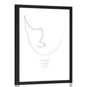 POSTER CON PASSEPARTOUT MINIMALISMO CON SCRITTE - MOTIVI DALLA NOSTRA OFFICINA - POSTER