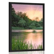 POSTER SONNENAUFGANG AM FLUSS - NATUR - POSTER