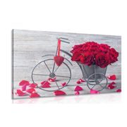 Tablou bicicletă plină de trandafiri