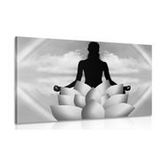 Kép meditációs gyakorlat fekete fehérben