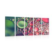 5-PIECE CANVAS PRINT OIL DROPS IN AN ABSTRACT DESIGN - ABSTRACT PICTURES - PICTURES