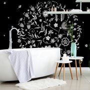 SELF ADHESIVE WALLPAPER FLOWERS WITH A FOLKLORE THEME - SELF-ADHESIVE WALLPAPERS - WALLPAPERS