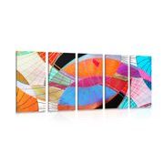 5-piece Canvas print colorful abstraction
