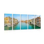 5-teiliges Wandbild Berühmter Kanal in Venedig