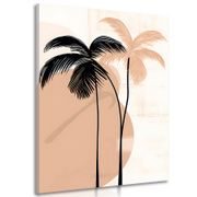 CANVAS PRINT ABSTRACT BOTANICAL PALM SHAPES - PICTURES OF ABSTRACT SHAPES - PICTURES