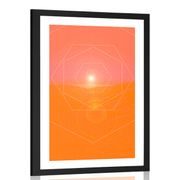 AFFICHE AVEC MONTURE ABSTRACTION HEXAGONALE - DE NOTRE ATELIER - AFFICHES