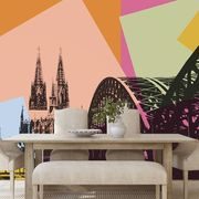 Samolepící tapeta digitální ilustrace města Kolín
