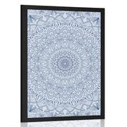 PLAKAT OKRASNA MANDALA Z DETAJLI V MODRI BARVI - FENG SHUI - PLAKATI