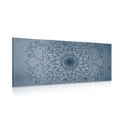 CANVAS PRINT DARK BLUE MANDALA FLOWER - PICTURES FENG SHUI - PICTURES