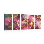 5-piece Canvas print sparkling abstraction