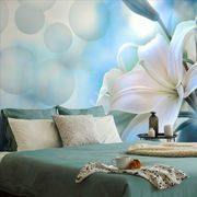 TAPETA KVĚT LILIE NA ABSTRAKTNÍM POZADÍ - TAPETY KVĚTINY - TAPETY