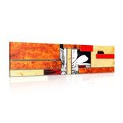 WANDBILD ORANGE BLUMENABSTRAKTION - ABSTRAKTE BILDER - BILDER