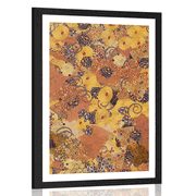 POSTER MIT PASSEPARTOUT ABSTRAKTION INSPIRIERT VON G. KLIMT - ABSTRAKT UND GEMUSTERT - POSTER