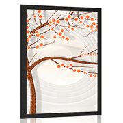 POSTER MODERN TREE ON AN ABSTRACT BACKGROUND - ABSTRACT AND PATTERNED - POSTERS